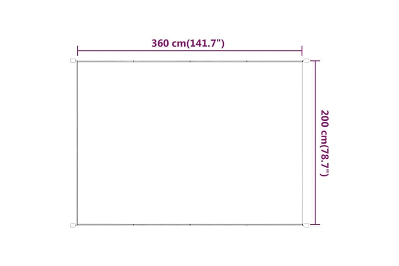 Pystymarkiisi beige 200x360 cm Oxford kangas - Beige - Puutarhakalusteet - Aurinkosuoja - Markiisi