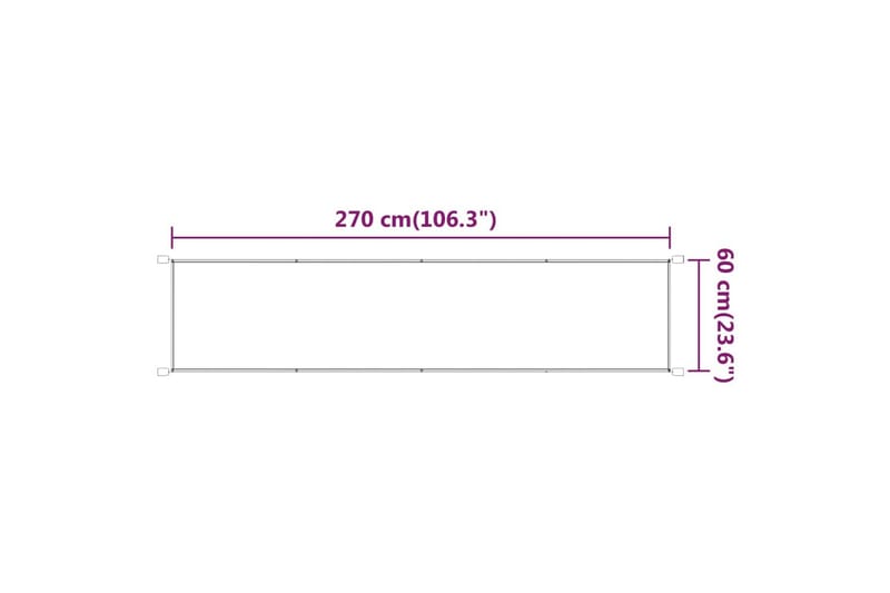 Pystymarkiisi beige 60x270 cm Oxford kangas - Beige - Puutarhakalusteet - Aurinkosuoja - Markiisi