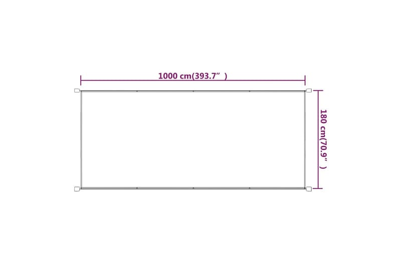 Pystymarkiisi harmaanruskea 180x1000 cm Oxford kangas - Taupe - Puutarhakalusteet - Aurinkosuoja - Markiisi