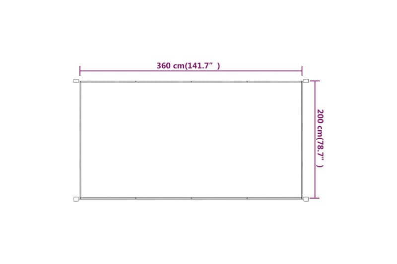 Pystymarkiisi harmaanruskea 200x360 cm Oxford kangas - Taupe - Puutarhakalusteet - Aurinkosuoja - Markiisi