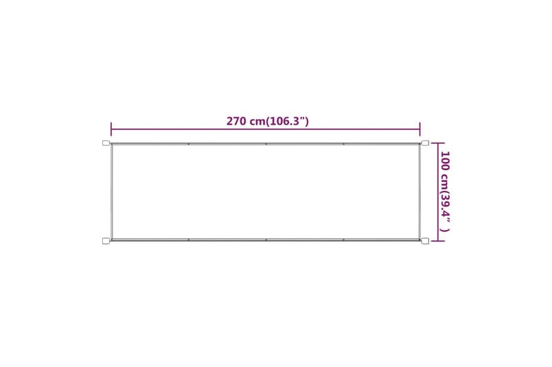 Pystymarkiisi sininen 100x270 cm Oxford kangas - Sininen - Puutarhakalusteet - Aurinkosuoja - Markiisi