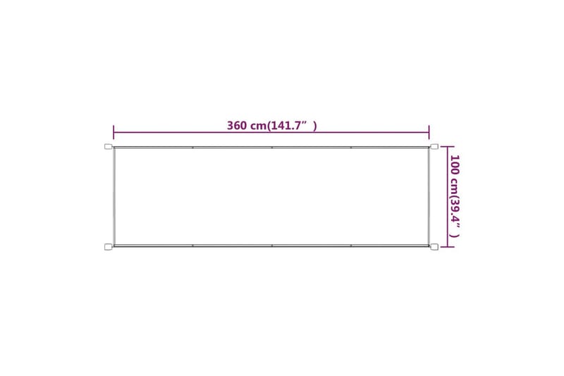 Pystymarkiisi sininen 100x360 cm Oxford kangas - Sininen - Puutarhakalusteet - Aurinkosuoja - Markiisi