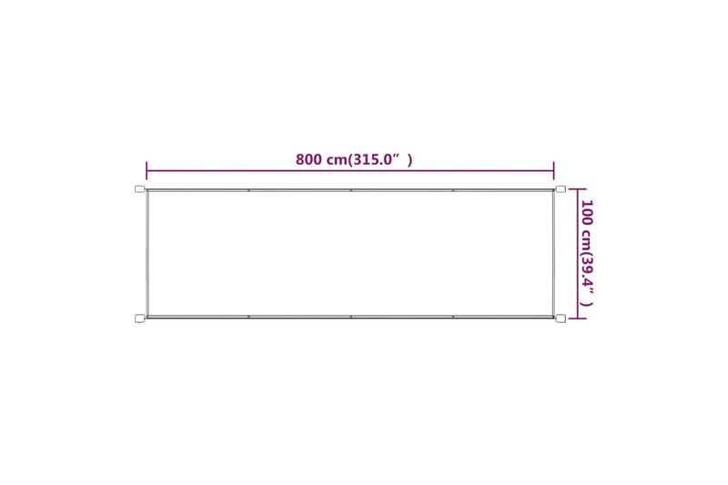 Pystymarkiisi sininen 100x800 cm Oxford kangas - Sininen - Puutarhakalusteet - Aurinkosuoja - Markiisi