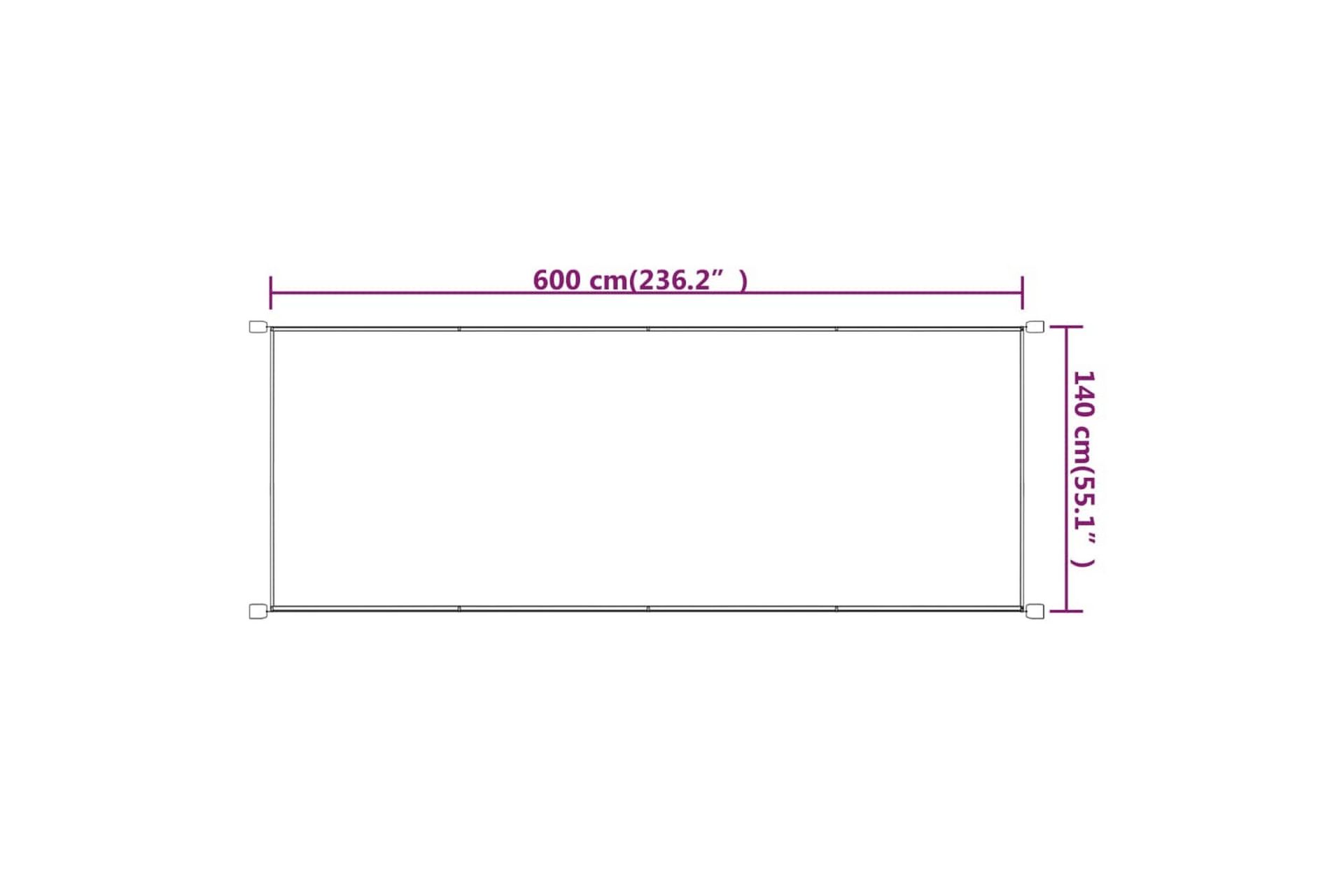 Pystymarkiisi sininen 140x600 cm Oxford kangas - Sininen - Puutarhakalusteet - Aurinkosuoja - Markiisi