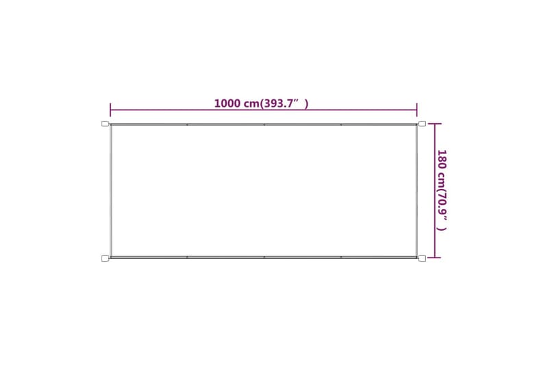 Pystymarkiisi terrakotta 180x1000 cm Oxford kangas - Punainen - Puutarhakalusteet - Aurinkosuoja - Markiisi