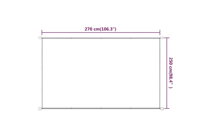 Pystymarkiisi terrakotta 250x270 cm Oxford kangas - Punainen - Puutarhakalusteet - Aurinkosuoja - Markiisi