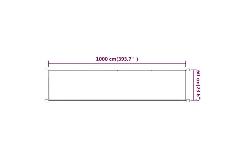 Pystymarkiisi terrakotta 60x1000 cm Oxford kangas - Punainen - Puutarhakalusteet - Aurinkosuoja - Markiisi
