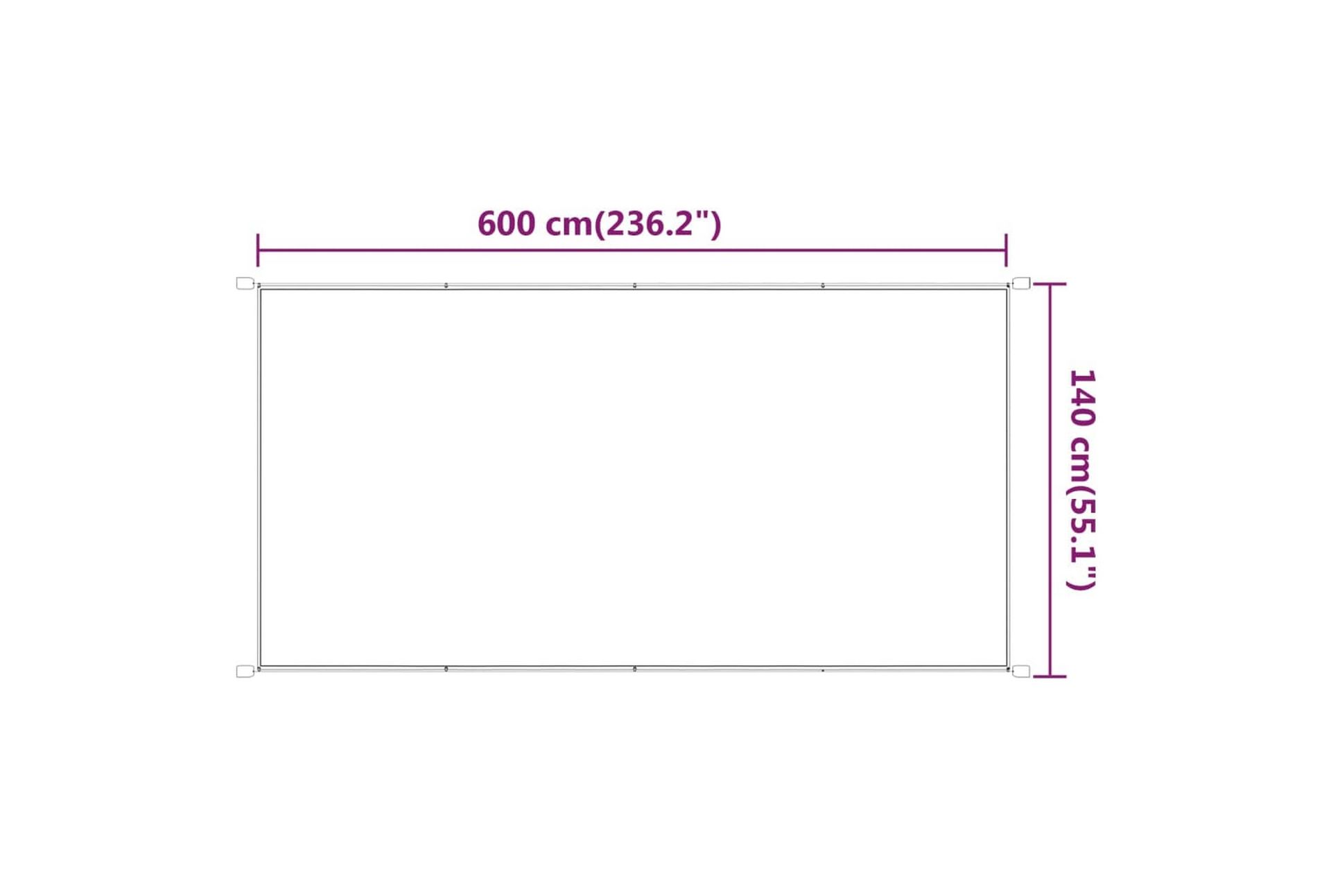 Pystymarkiisi vaaleanvihreä 140x600 cm Oxford kangas - Vihreä - Puutarhakalusteet - Aurinkosuoja - Markiisi
