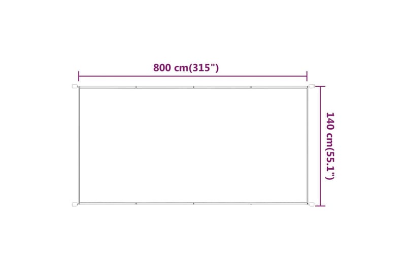 Pystymarkiisi vaaleanvihreä 140x800 cm Oxford kangas - Vihreä - Puutarhakalusteet - Aurinkosuoja - Markiisi