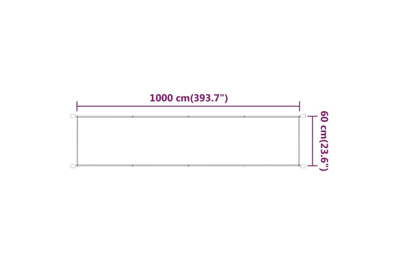 Pystymarkiisi vaaleanvihreä 60x1000 cm Oxford kangas - Vihreä - Puutarhakalusteet - Aurinkosuoja - Markiisi