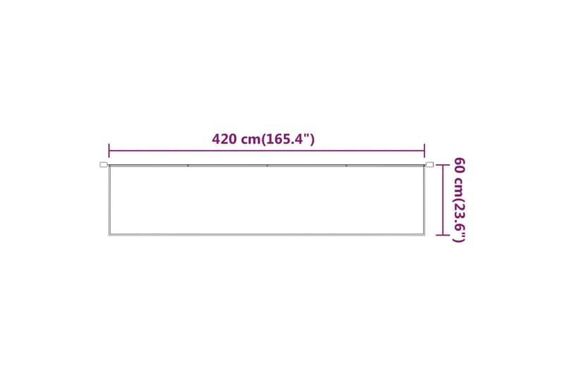 Pystymarkiisi vaaleanvihreä 60x420 cm Oxford kangas - Vihreä - Puutarhakalusteet - Aurinkosuoja - Markiisi