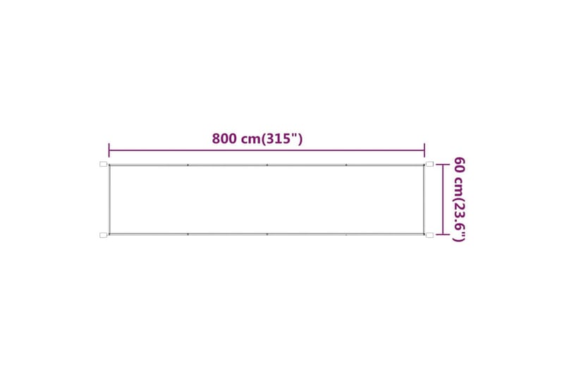 Pystymarkiisi vaaleanvihreä 60x800 cm Oxford kangas - Vihreä - Puutarhakalusteet - Aurinkosuoja - Markiisi