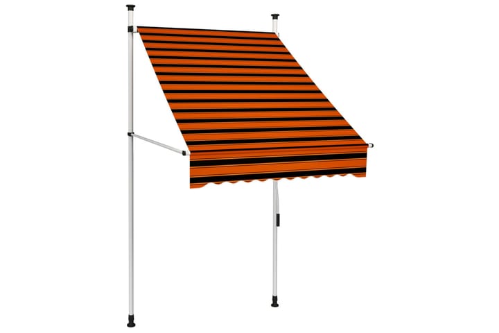 Sisäänkelattava markiisi 100 cm oranssi ja ruskea - Monivärinen - Ikkunatarvikkeet - Ikkunamarkiisi - Markiisi