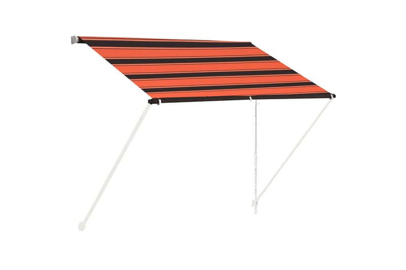 Sisäänkelattava markiisi 100x150 cm oranssi ja ruskea - Monivärinen - Puutarhakalusteet - Aurinkosuoja - Markiisi