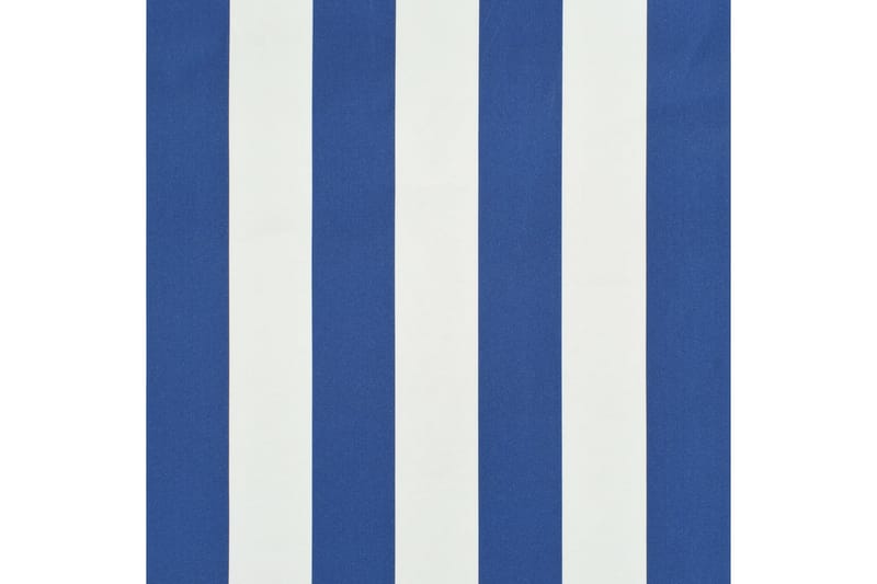 Sisäänkelattava markiisi 100x150 cm sininen ja valkoinen - Sininen - Puutarhakalusteet - Aurinkosuoja - Markiisi