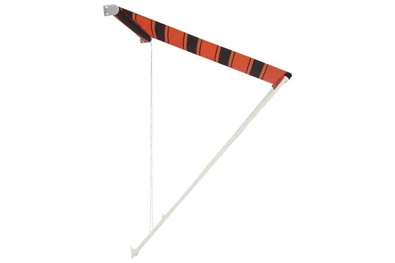 Sisäänkelattava markiisi 150x150 cm oranssi ja ruskea - Monivärinen - Puutarhakalusteet - Aurinkosuoja - Markiisi