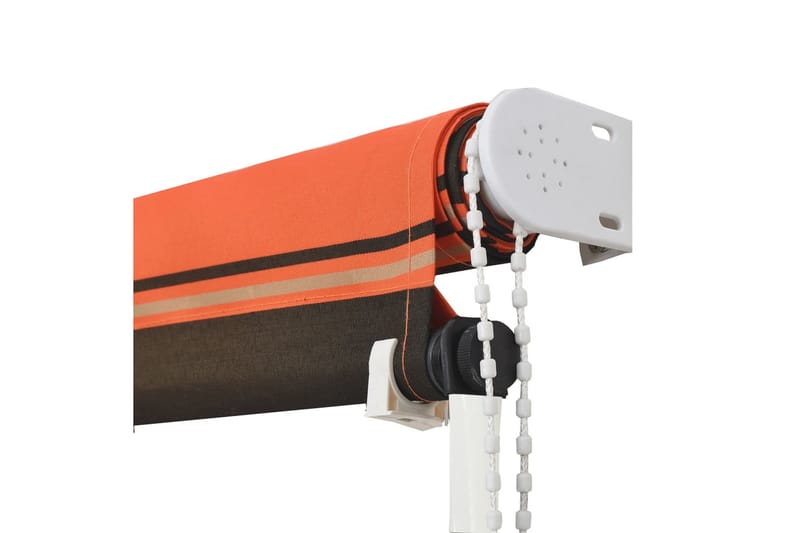Sisäänkelattava markiisi 150x150 cm oranssi ja ruskea - Monivärinen - Puutarhakalusteet - Aurinkosuoja - Markiisi