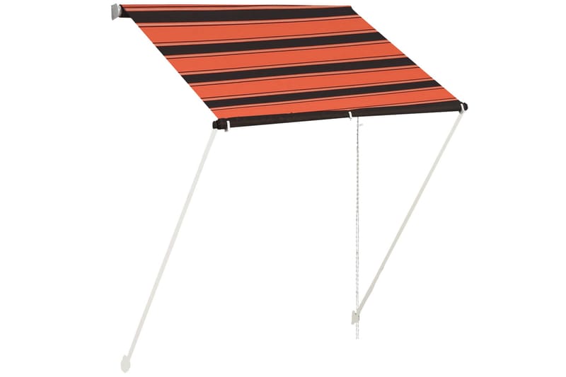 Sisäänkelattava markiisi 150x150 cm oranssi ja ruskea - Monivärinen - Puutarhakalusteet - Aurinkosuoja - Markiisi