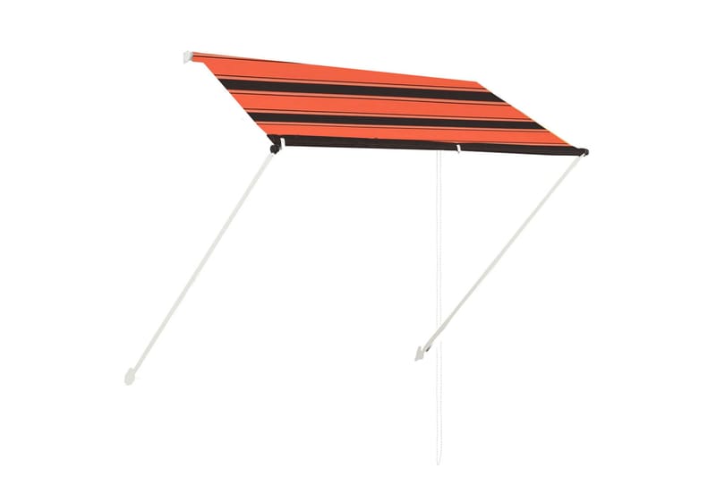 Sisäänkelattava markiisi 200x150 cm oranssi ja ruskea - Monivärinen - Puutarhakalusteet - Aurinkosuoja - Markiisi
