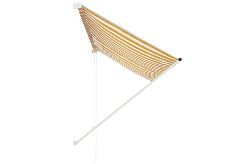 Sisäänkelattava markiisi 250x150 cm keltainen ja valkoinen - Monivärinen - Puutarhakalusteet - Aurinkosuoja - Markiisi