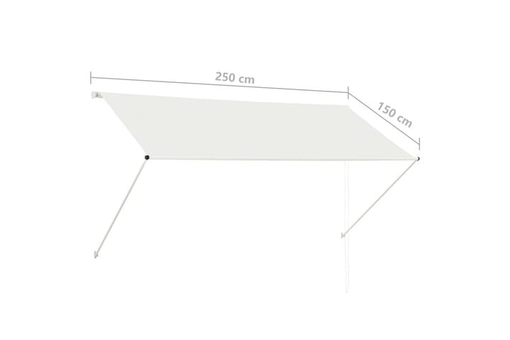 Sisäänkelattava markiisi 250x150 cm kerma - Kerma - Ikkunatarvikkeet - Ikkunamarkiisi - Markiisi