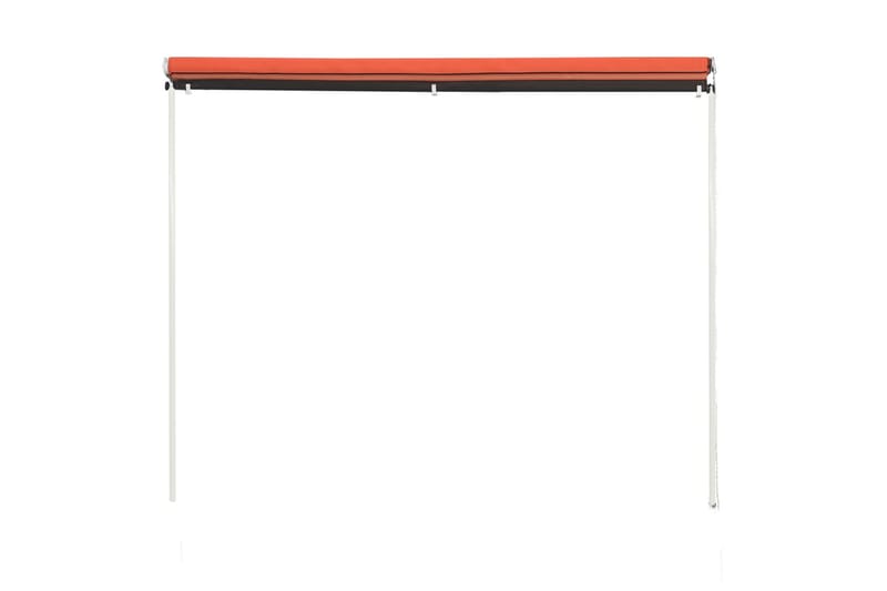 Sisäänkelattava markiisi 250x150 cm oranssi ja ruskea - Monivärinen - Puutarhakalusteet - Aurinkosuoja - Markiisi