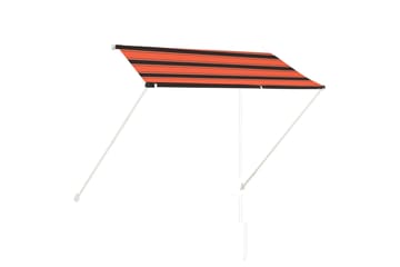Sisäänkelattava markiisi 250x150 cm oranssi ja ruskea - Monivärinen - Puutarhakalusteet - Aurinkosuoja - Markiisi