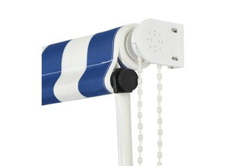 Sisäänkelattava markiisi 250x150 cm sininen ja valkoinen - Monivärinen - Puutarhakalusteet - Aurinkosuoja - Markiisi