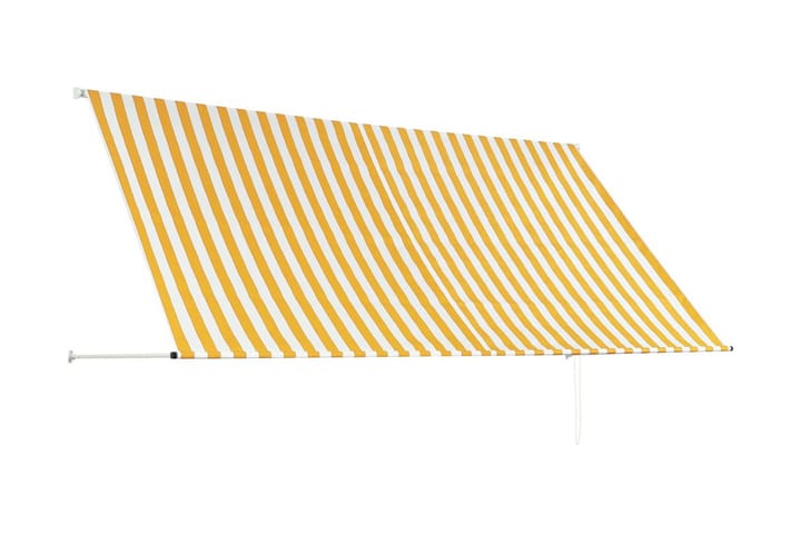 Sisäänkelattava markiisi 300x150 cm keltainen ja valkoinen - Monivärinen - Terassimarkiisi - Markiisi
 - Parvekemarkiisi - Ikkunatarvikkeet