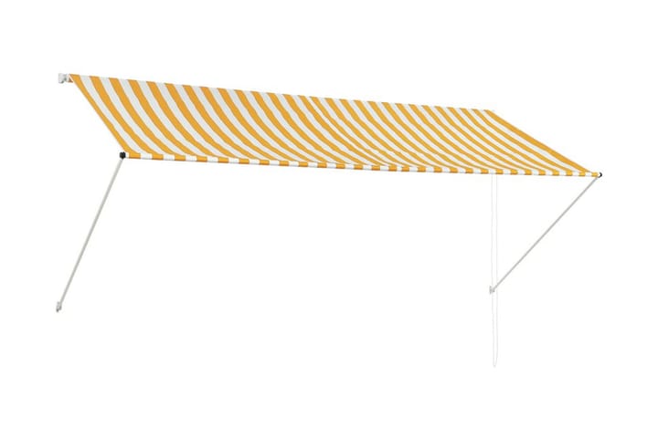 Sisäänkelattava markiisi 300x150 cm keltainen ja valkoinen - Monivärinen - Ikkunatarvikkeet - Parvekemarkiisi - Terassimarkiisi - Markiisi