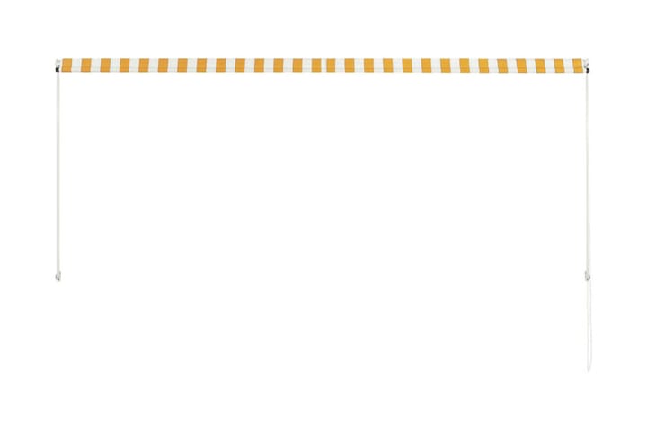 Sisäänkelattava markiisi 300x150 cm keltainen ja valkoinen - Monivärinen - Ikkunatarvikkeet - Parvekemarkiisi - Terassimarkiisi - Markiisi