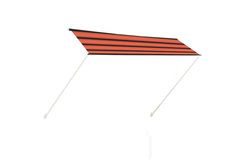 Sisäänkelattava markiisi 300x150 cm oranssi ja ruskea - Monivärinen - Puutarhakalusteet - Aurinkosuoja - Markiisi
 - Terassimarkiisi