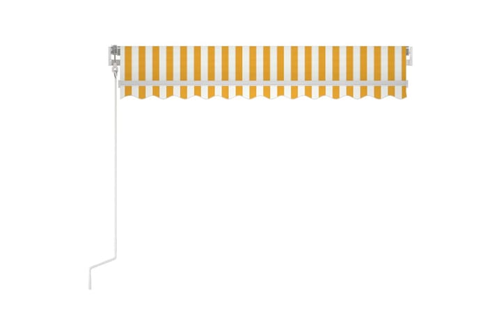 Sisäänkelattava markiisi 300x250 cm keltainen ja valkoinen - Terassimarkiisi - Markiisi
 - Parvekemarkiisi - Ikkunatarvikkeet