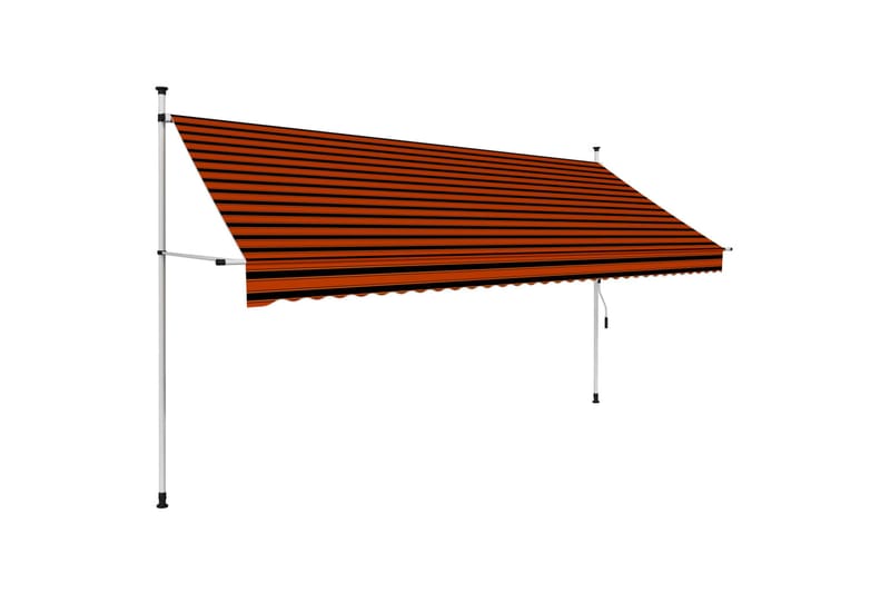 Sisäänkelattava markiisi 350 cm oranssi ja ruskea - Monivärinen - Terassimarkiisi - Markiisi
 - Parvekemarkiisi - Ikkunatarvikkeet