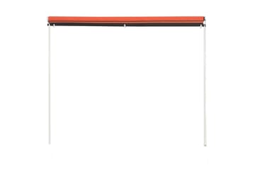 Sisäänkelattava markiisi 350x150 cm oranssi ja ruskea - Monivärinen - Puutarhakalusteet - Aurinkosuoja - Markiisi
 - Terassimarkiisi