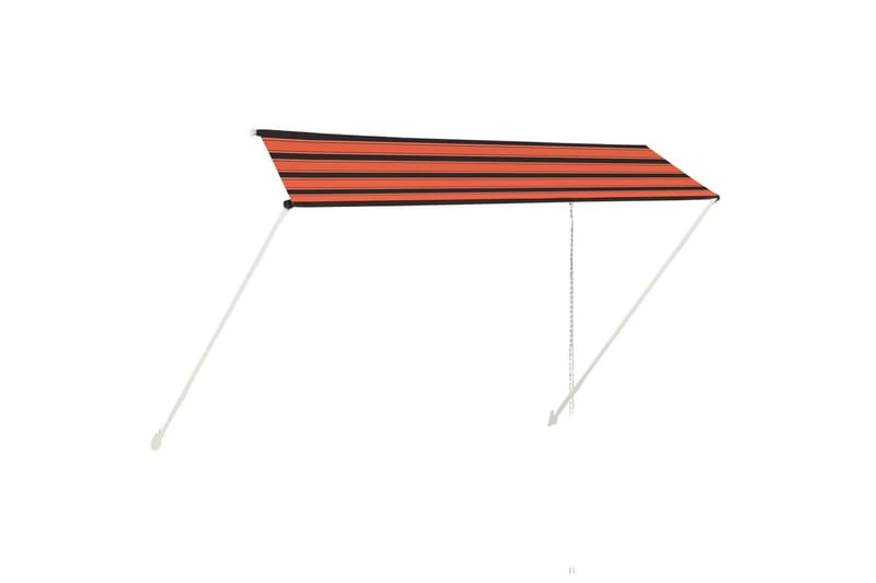 Sisäänkelattava markiisi 350x150 cm oranssi ja ruskea - Monivärinen - Puutarhakalusteet - Aurinkosuoja - Markiisi
 - Terassimarkiisi