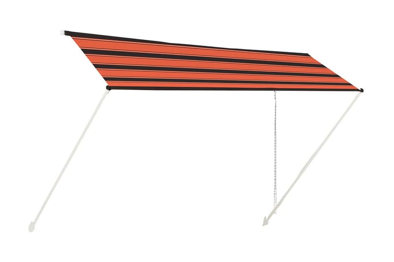 Sisäänkelattava markiisi 400x150 cm oranssi ja ruskea - Monivärinen - Puutarhakalusteet - Aurinkosuoja - Markiisi
 - Terassimarkiisi