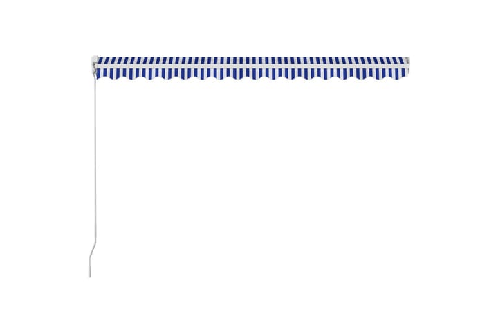 Sisäänkelattava markiisi 450x300 cm sininen ja valkoinen - Sininen - Terassimarkiisi - Markiisi
 - Parvekemarkiisi - Ikkunatarvikkeet