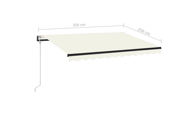 Sisäänkelattava markiisi LED ja tuulisensori 350x250cm kerma - Puutarhakalusteet - Aurinkosuoja - Markiisi
 - Terassimarkiisi