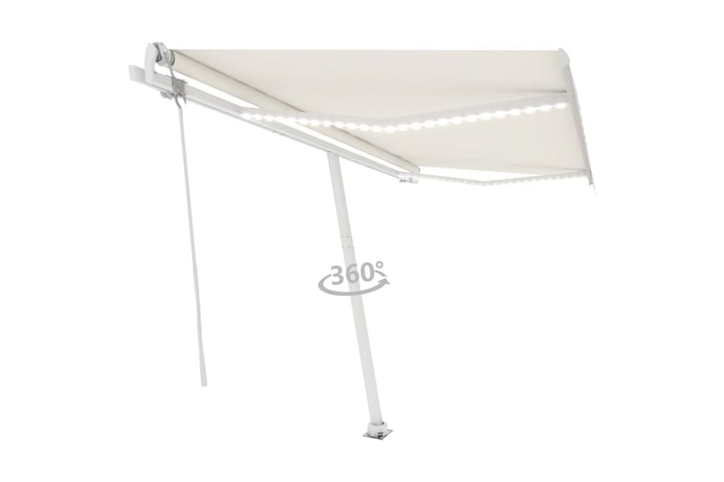 Sisäänkelattava markiisi LED ja tuulisensori 450x300cm kerma - Kerma - Puutarhakalusteet - Aurinkosuoja - Markiisi
 - Terassimarkiisi