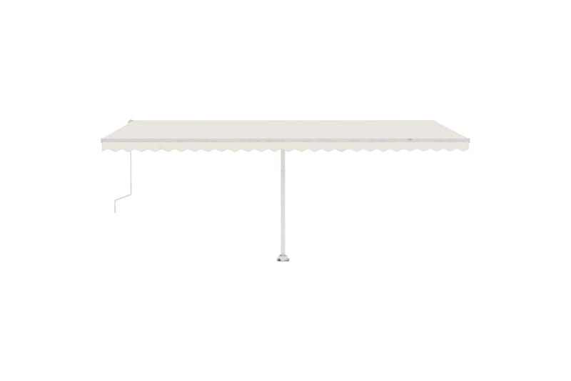 Sisäänkelattava markiisi LED ja tuulisensori 600x350 cm - Kerma - Puutarhakalusteet - Aurinkosuoja - Markiisi
 - Terassimarkiisi