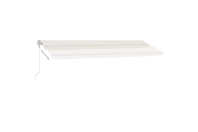 Sisäänkelattava markiisi LED ja tuulisensori 600x350 cm - Kerma - Puutarhakalusteet - Aurinkosuoja - Markiisi
 - Terassimarkiisi