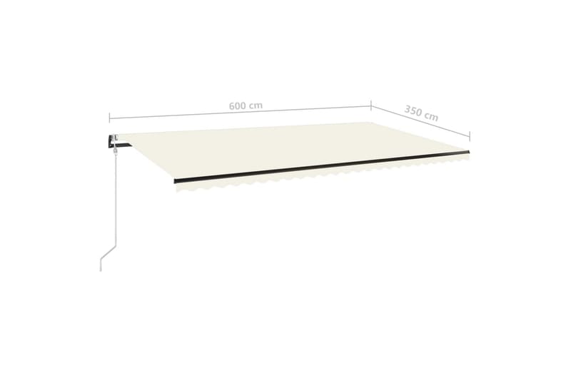 Sisäänkelattava markiisi LED ja tuulisensori 600x350cm kerma - Puutarhakalusteet - Aurinkosuoja - Markiisi
 - Terassimarkiisi