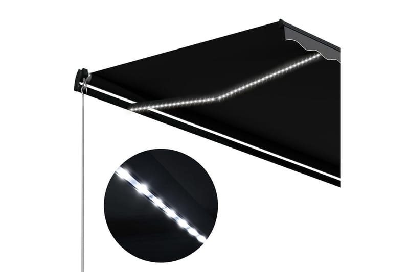 Sisäänkelattava markiisi LED-valoilla 450x300 cm antrasiitti - Harmaa - Puutarhakalusteet - Aurinkosuoja - Markiisi
 - Terassimarkiisi
