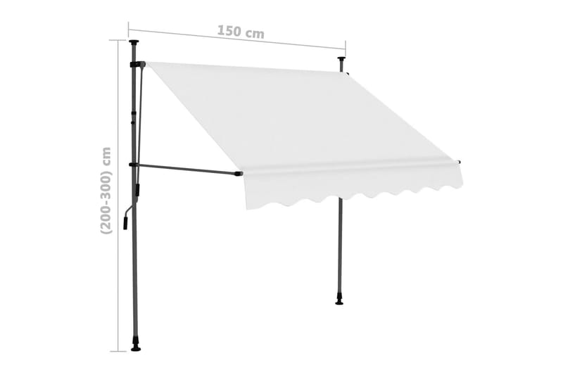 Sisäänkelattava markiisi LEDillä 150 cm kerma - Kerma - Markiisi
 - Ikkunamarkiisi - Ikkunatarvikkeet