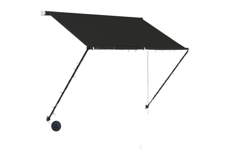 Sisäänkelattava markiisi LEDillä 150x150 cm antrasiitti - Harmaa - Puutarhakalusteet - Aurinkosuoja - Markiisi