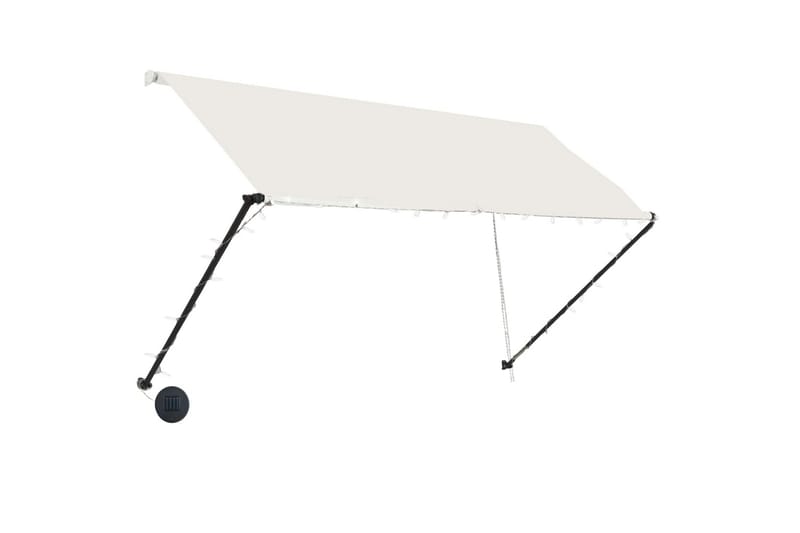 Sisäänkelattava markiisi LEDillä 250x150 cm kerma - Kerma - Puutarhakalusteet - Aurinkosuoja - Markiisi