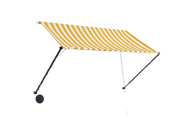 Sisäänkelattava markiisi LEDillä 250x150cm - Keltainen - Puutarhakalusteet - Aurinkosuoja - Markiisi