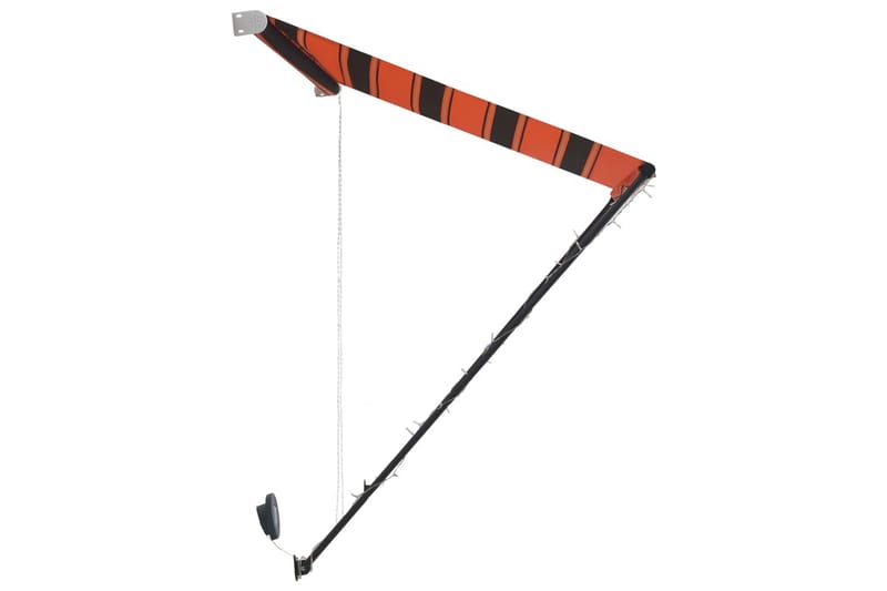 Sisäänkelattava markiisi LEDillä 250x150cm oranssi ja ruskea - Monivärinen - Puutarhakalusteet - Aurinkosuoja - Markiisi