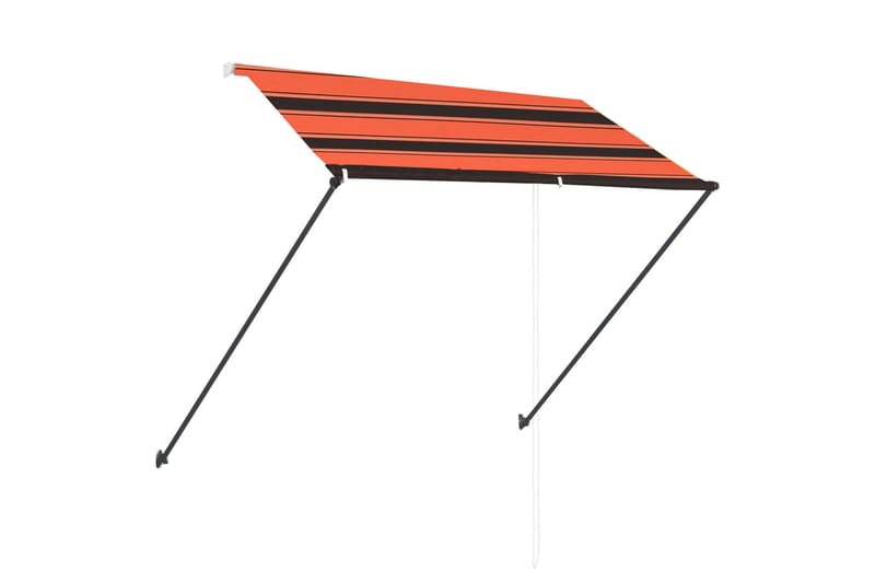 Sisäänkelattava markiisi LEDillä 250x150cm oranssi ja ruskea - Monivärinen - Puutarhakalusteet - Aurinkosuoja - Markiisi